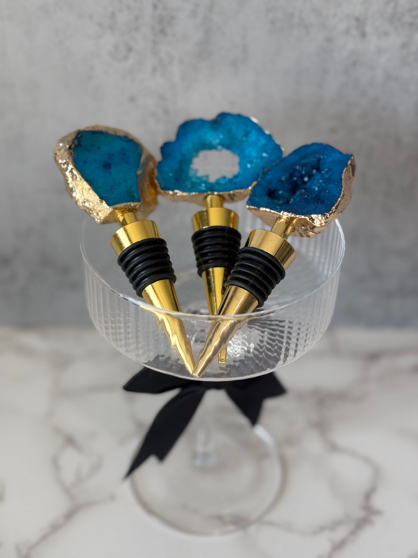 Champagne Stopper Blue