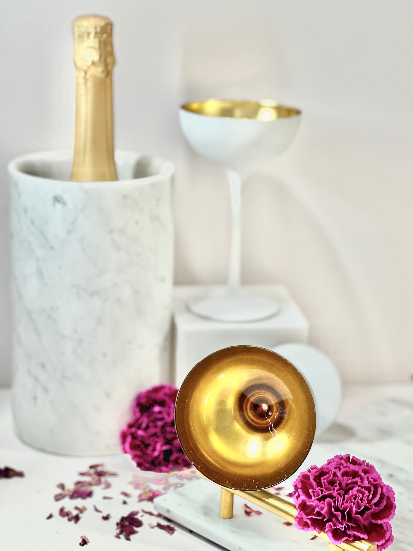 GOLD PEARLS- GLASS SET OF 2